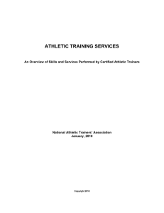 Description of AT Services - National Athletic Trainers' Association