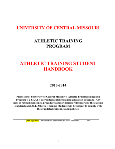 athletic training student handbook