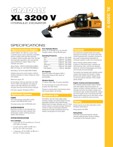 Gradall XL 3200 V Crawler Excavator Specifications