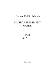 Norman Public Schools MUSIC ASSESSMENT GUIDE FOR GRADE 8