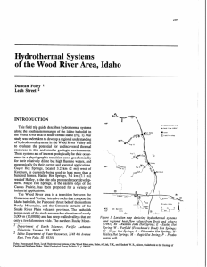 Hydrothermal Systems of the Wood River Area, Idaho