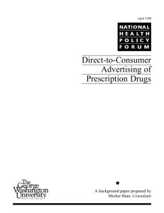Direct-to-Consumer Advertising of Prescription Drugs