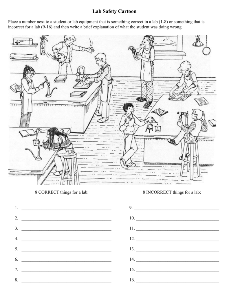 Lab Safety Worksheets Answer Key