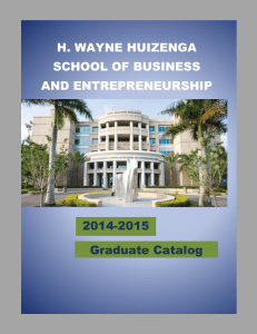 2014-2015 Graduate Catalog - Huizenga College of Business