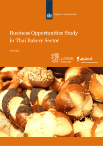 Business Opportunities Study in Thai Bakery Sector
