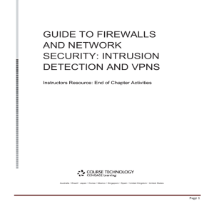 Guide to Firewalls and Network Security: Intrusion Detection and
