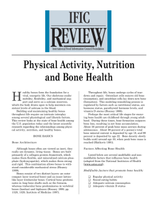 Physical Activity, Nutrition and Bone Health