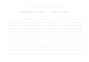In CONGRESS, July 4, 1776. The unanimou' Declaration of t