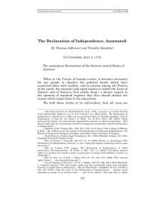 The Declaration of Independence, Annotated