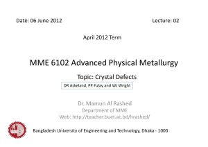 MME 6102 Advanced Physical Metallurgy