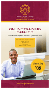 Career Training Catalog - Bethune