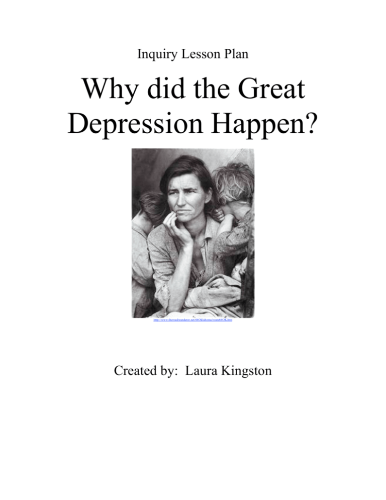 why did the great depression happen essay