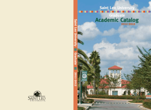 Academic Catalog - Saint Leo University