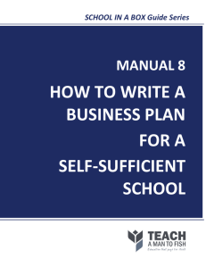 How to write a Business Plan for a Self