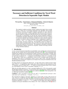 Necessary and Sufficient Conditions for Novel Word Detection in