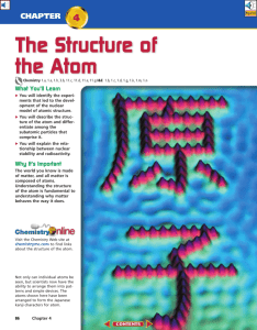 Chapter 4: The Structure of the Atom