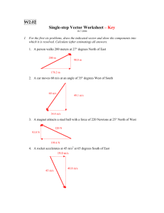 W2.02 Single-step Vector Worksheet – Key