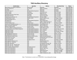 TISD Ancillary Directory