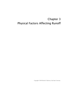 Chapter 3 Physical Factors Affecting Runoff - David Tarboton