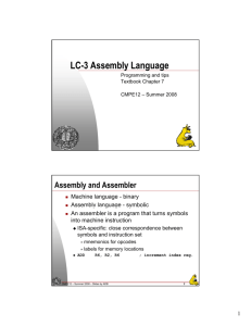 LC-3 Assembly Language