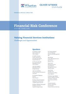 Valuing Financial Services Institutions: Challenges and Opportunities