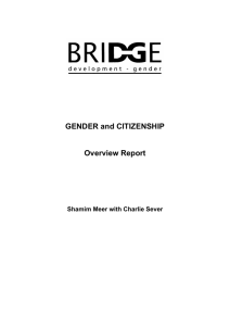 GENDER and CITIZENSHIP Overview Report - Bridge