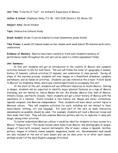 Unit Title: &ldquo;I Can Do It Too!&rdquo; - An Authentic Experience of Mexico