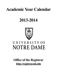 Academic Year Calendar 2013-2014 - Registrar