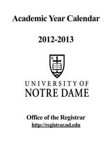 Academic Year Calendar 2012-2013 - Registrar