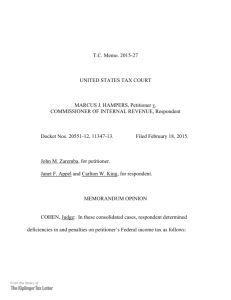 TC Memo. 2015-27 UNITED STATES TAX COURT
