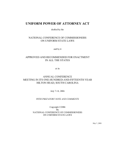 uniform power of attorney act