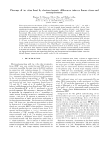 Cleavage of the ether bond by electron impact: differences between