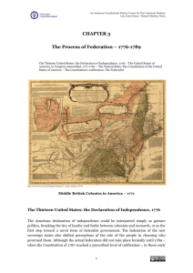 CHAPTER 3 The Process of Federation – 1776-1789