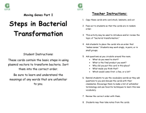 Steps in Bacterial Transformation