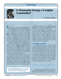 is Renewable Energy a fungible Commodity?