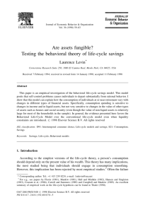 Are assets fungible? Testing the behavioral theory of life