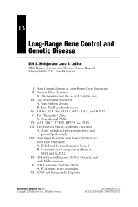 Long-Range Gene Control and Genetic Disease