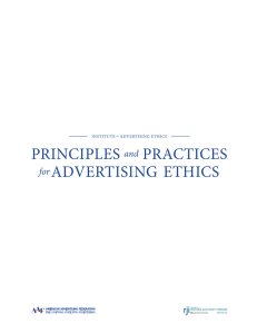 Principles and Practices for Advertising Ethics