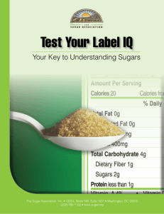 Test Your Label IQ - Sugar Association