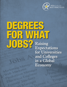 Degrees for What Jobs? - National Governors Association
