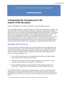 Categorizing the Unemployed by the Impact of the Recession