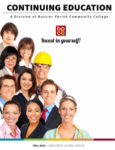 Invest in yourself! - Bossier Parish Community College