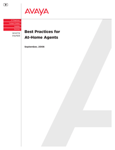 Best Practices for At-Home Agents