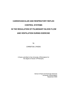 cardiovascular and respiratory reflex control systems