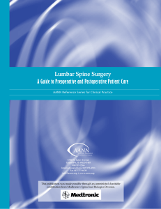 Lumbar spine surgery: A guide to preoperative and postoperative