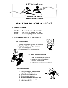 adapting to your audience