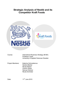 Nestlé & Kraft Foods (International Business Strategy)