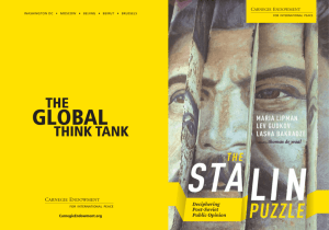 The Stalin Puzzle - Carnegie Endowment for International Peace