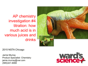 AP chemistry investigation #4 titration