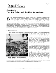 Chapter 3 The US, Cuba, and the Platt Amendment